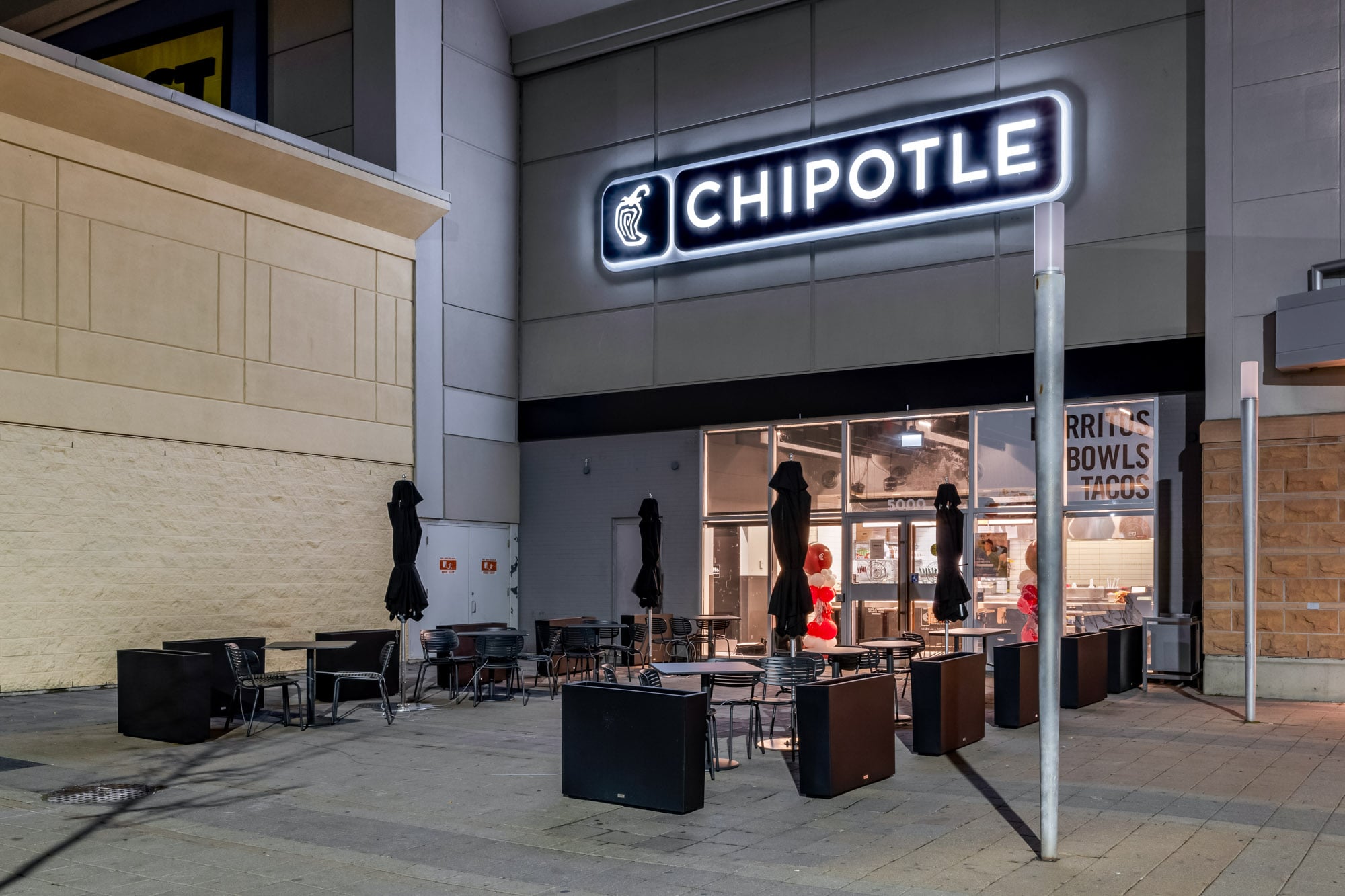 Platinum Construction project — Chipotle, Markville Mall, Markham, ON